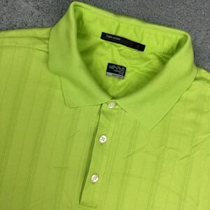 Nike Golf Polo Shirt‎ XXL Lime Green Tiger Woods Collection Dri-FIT Performance